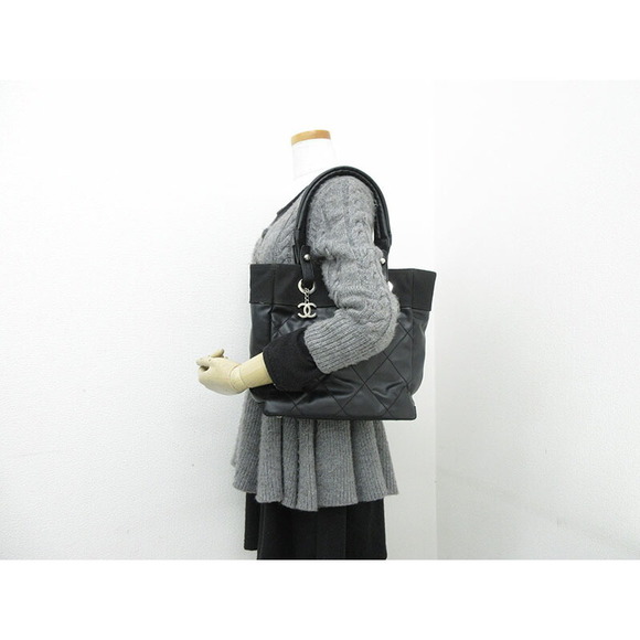 CHANEL Paris Biarritz Tote Bag PM Black - Picture 10 of 11